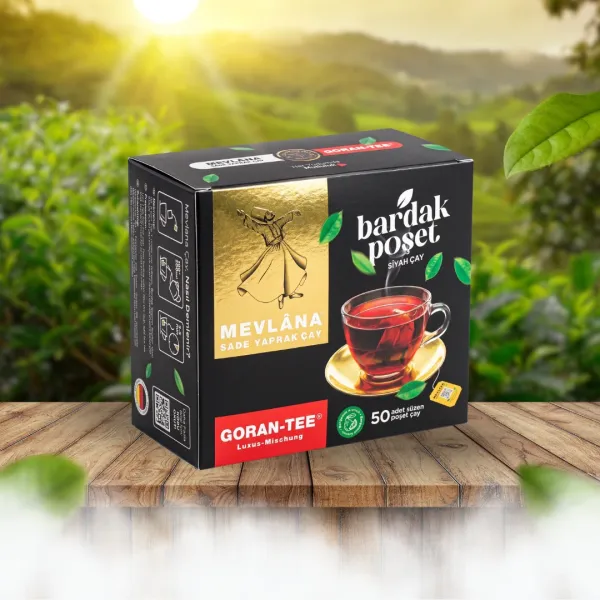 Mevlana Çay Siyah Bardak Poşet 50’li