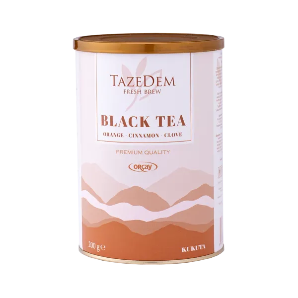 Tazedem Siyah Çay (Portakal-Tarçın) - 200 Gr.