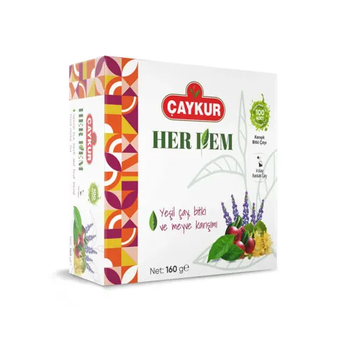 Çaykur Herdem Yeşil Karışık Bitki Çayı Süzen Poşet 160 Gr